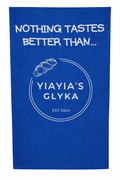 YIAYIA'S GLYKA KITCHEN TOWEL BLUE