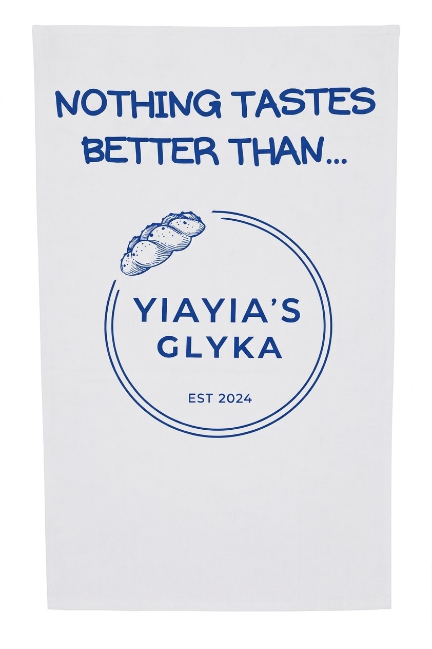 YIAYIA'S GLYKA KITCHEN TOWEL WHITE